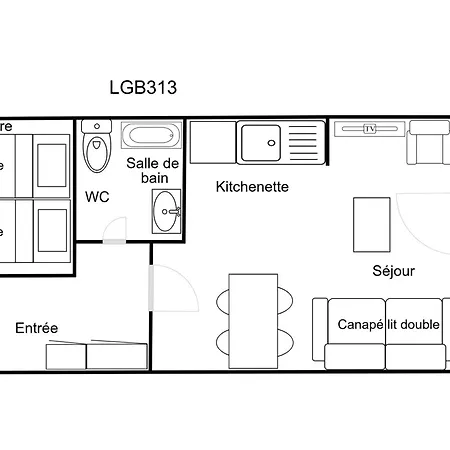 Confortable 2 Pieces, Skis Aux Pieds, 4 Pers. Proche Commerces - Fr-1-182a-40 *
